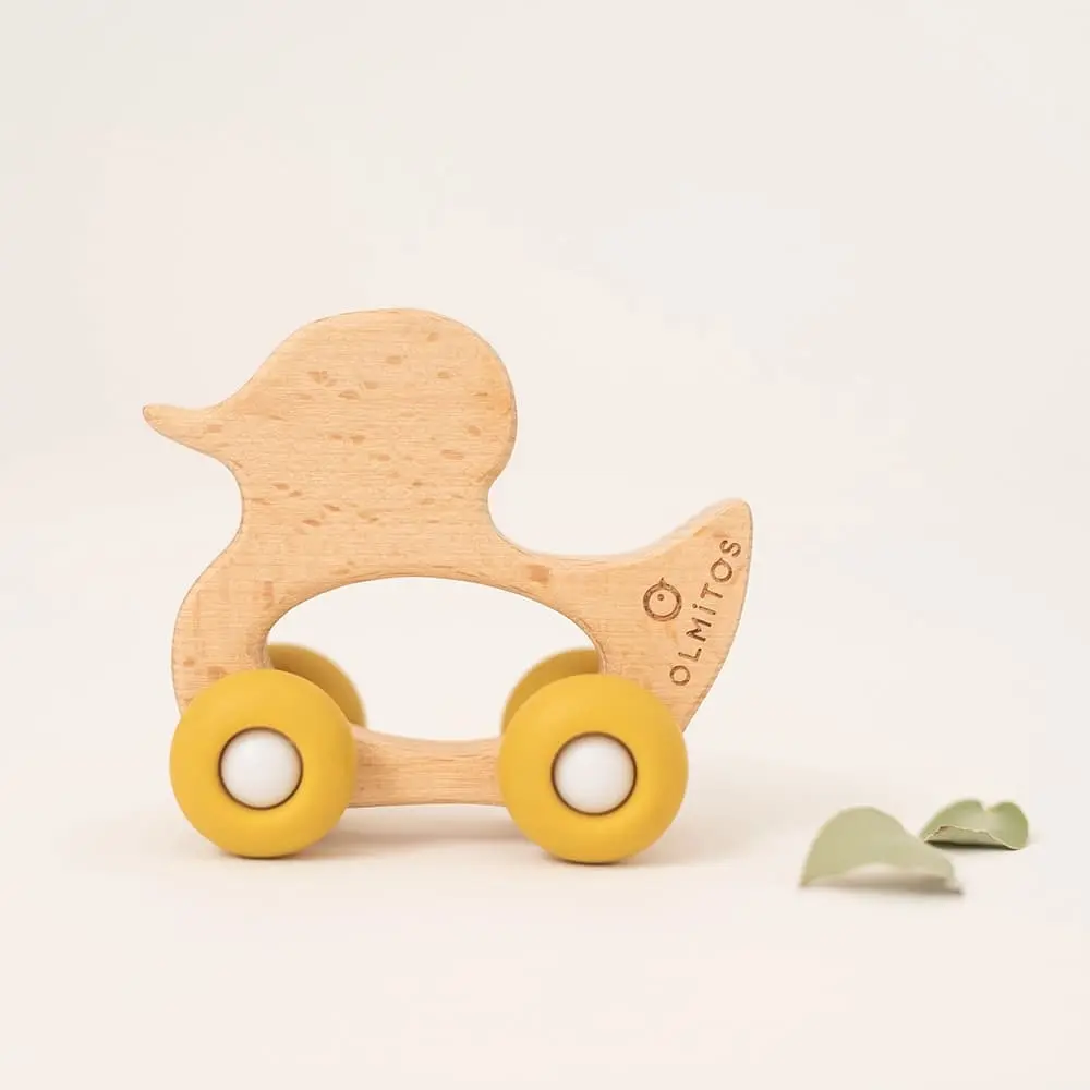 Jouet en bois à roues canard - Olmitos 1.webp