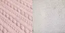 Jersey matelassé motif torsade rose nude - Mouton Blanc.webp