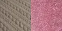 Jersey matelassé motif torsade taupe - Mouton Rose.webp