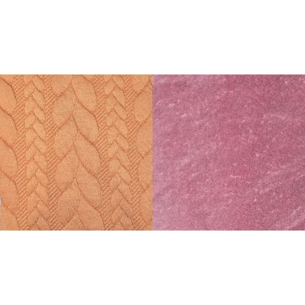 Jersey matelassé motif torsade orange - Mouton Rose.webp