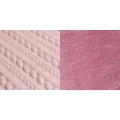 Jersey matelassé motif torsade rose nude - Mouton Rose.webp