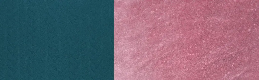 Jersey matelassé motif torsade Bleue - Mouton Rose.webp