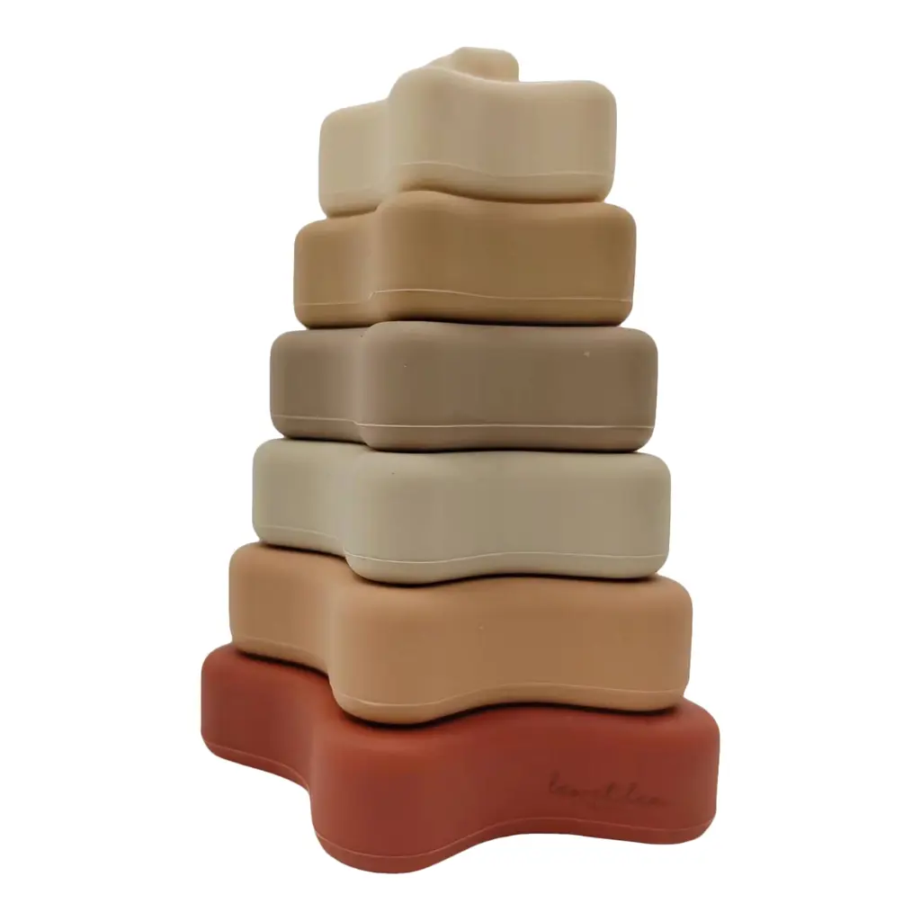 Jeu d'empilage étoile beige 1 - Léo et Léa.webp