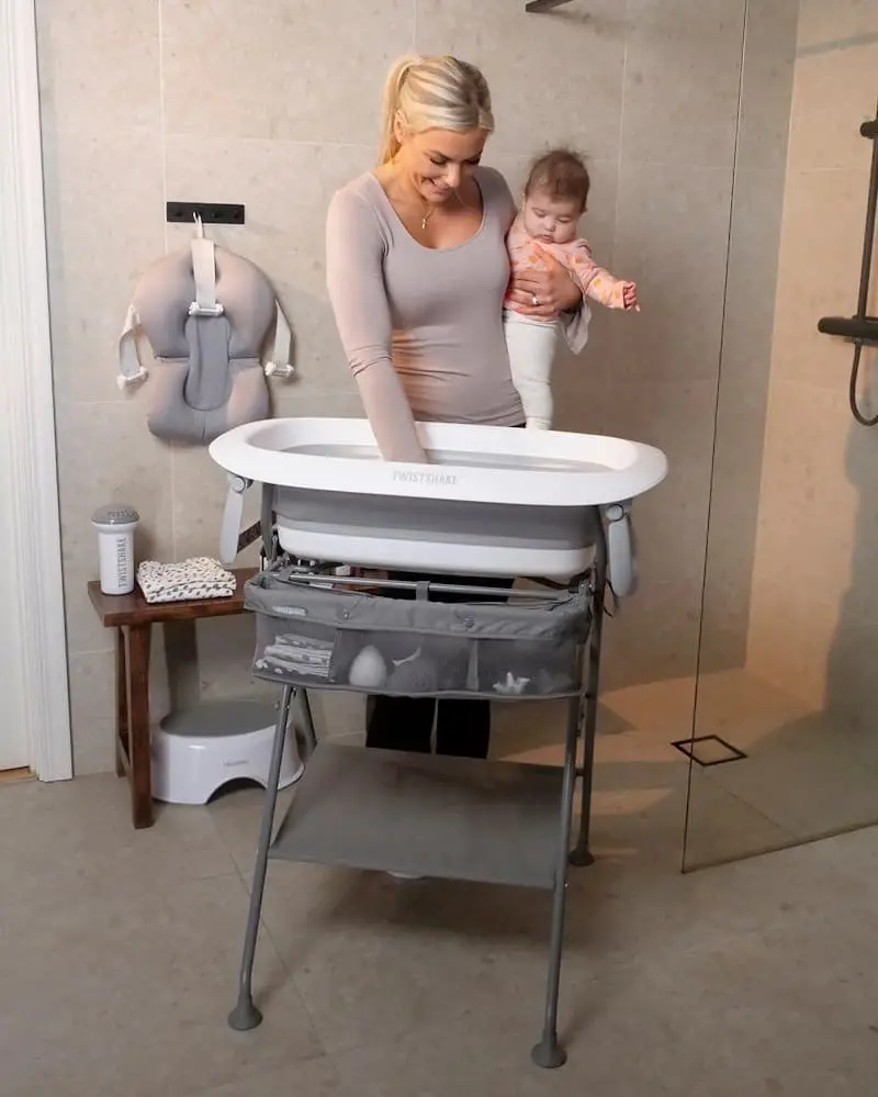 Support de baignoire Easy-Click Gris pastel - Twistshake