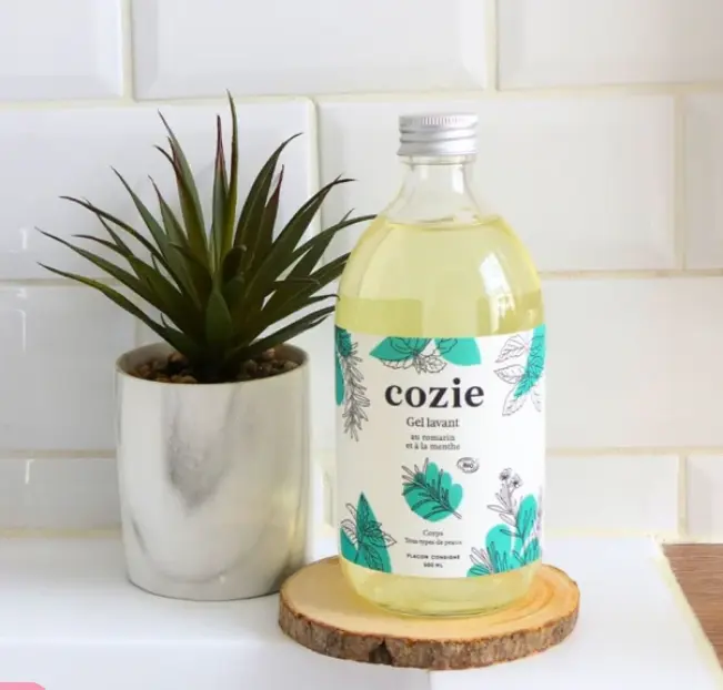 Cozie - Gel lavant au romarin et a la menthe ECO RECHARGE – 500ml