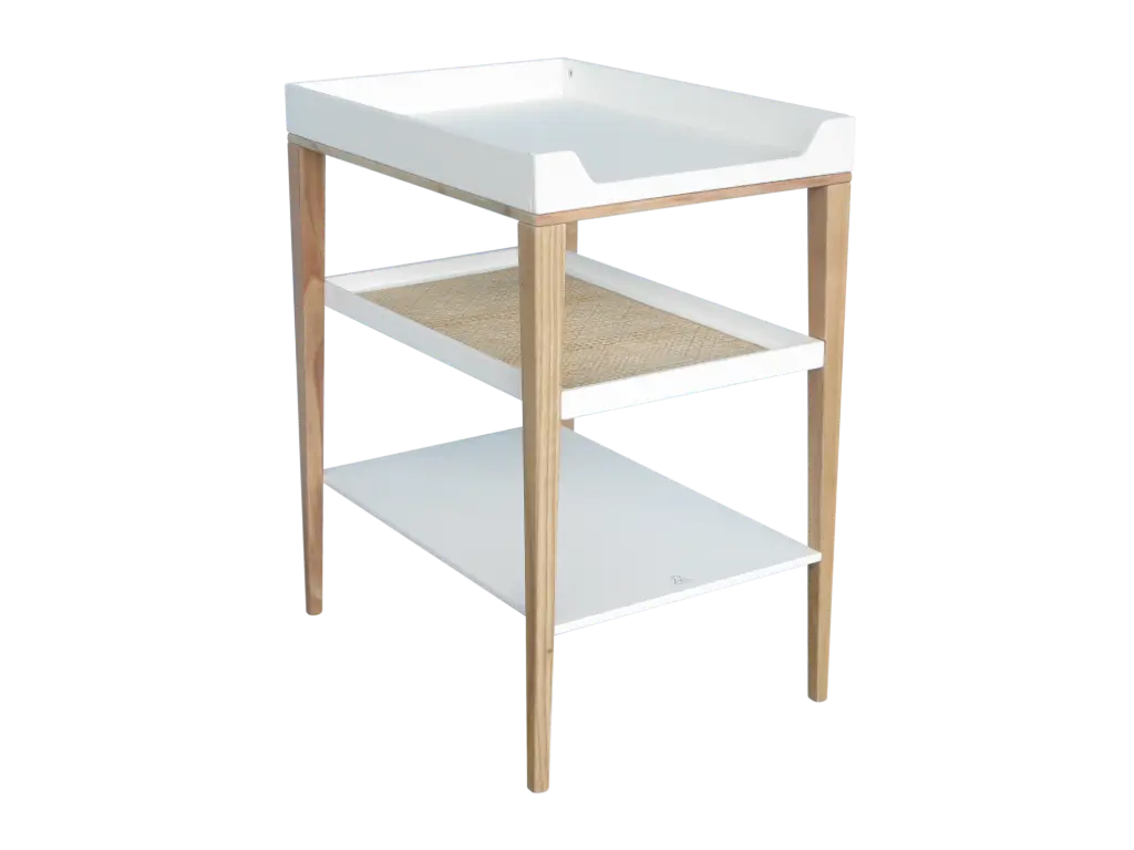 Table à langer bébé - Nami Tressage Rotin Neige - Théo bébé 