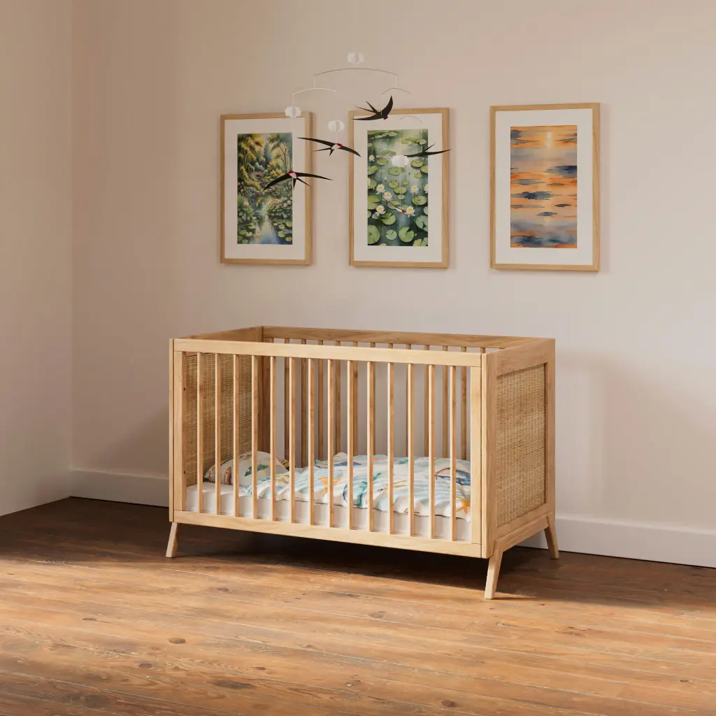 Lit bébé - MARELIA Bois Naturel -Théo bébé