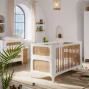 Lit bébé 60x120/70x140 - Néréidis Rotin Neige - Nouveauté 2026 - Théo Bébé
