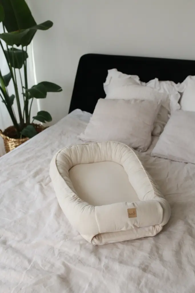 Nid d'ange en coton lavé / Beige clair - Babyly  