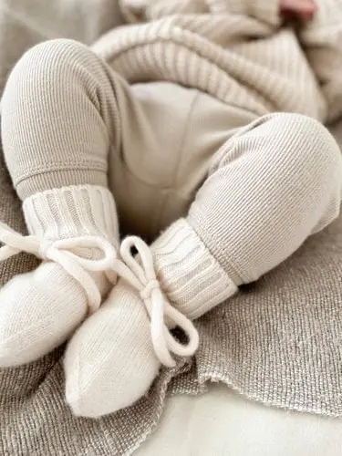 Chaussons en laine mérinos - Petite Noé