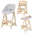 Chaise haute évolutive avec attache ajustable Gris - Roba Kids