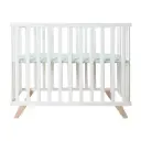 Parc carré en bois blanc laqué 75 x 100cm avec insert protecteur - Roba Kids 