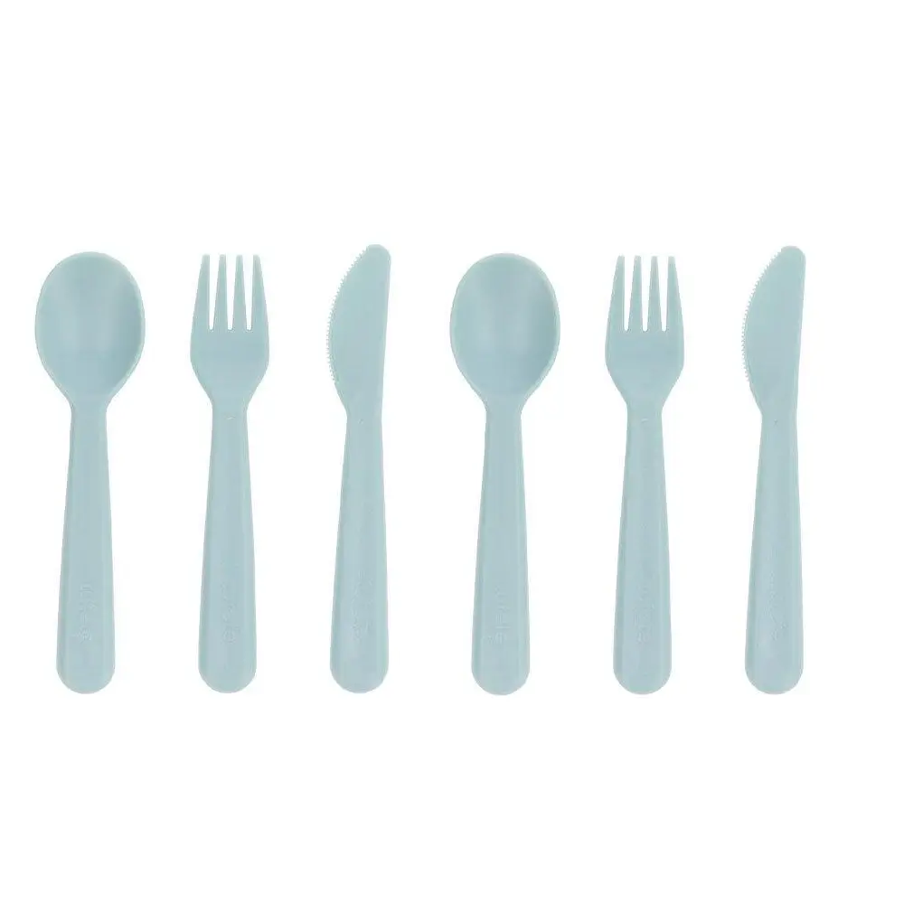 Set de 6 couverts bleu clair / rose clair / sauge – Tutete