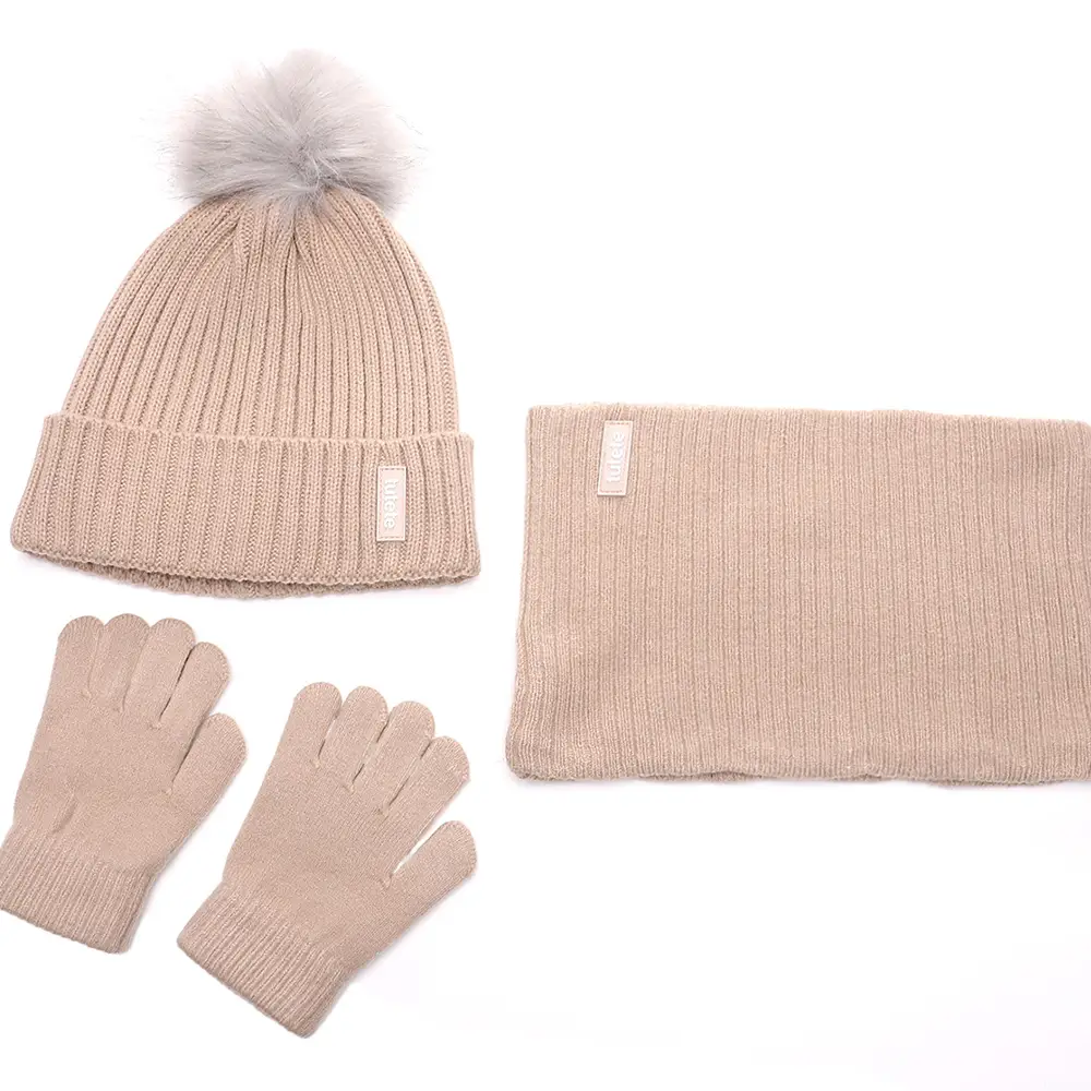 Ensemble d’hiver rose / marron / navy – Tutete