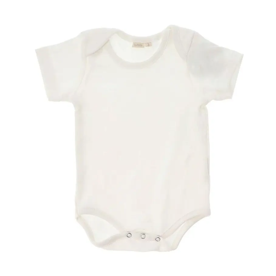 Body manches courtes blanc / sauge / rose – Tutete