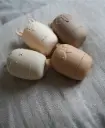 Jouet de bain beige en silicone pour bébé, 4 animaux - Léo et Léa