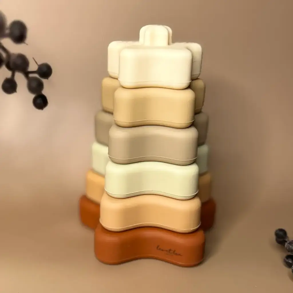 Jeu d'empilage étoile beige  - Léo et Léa