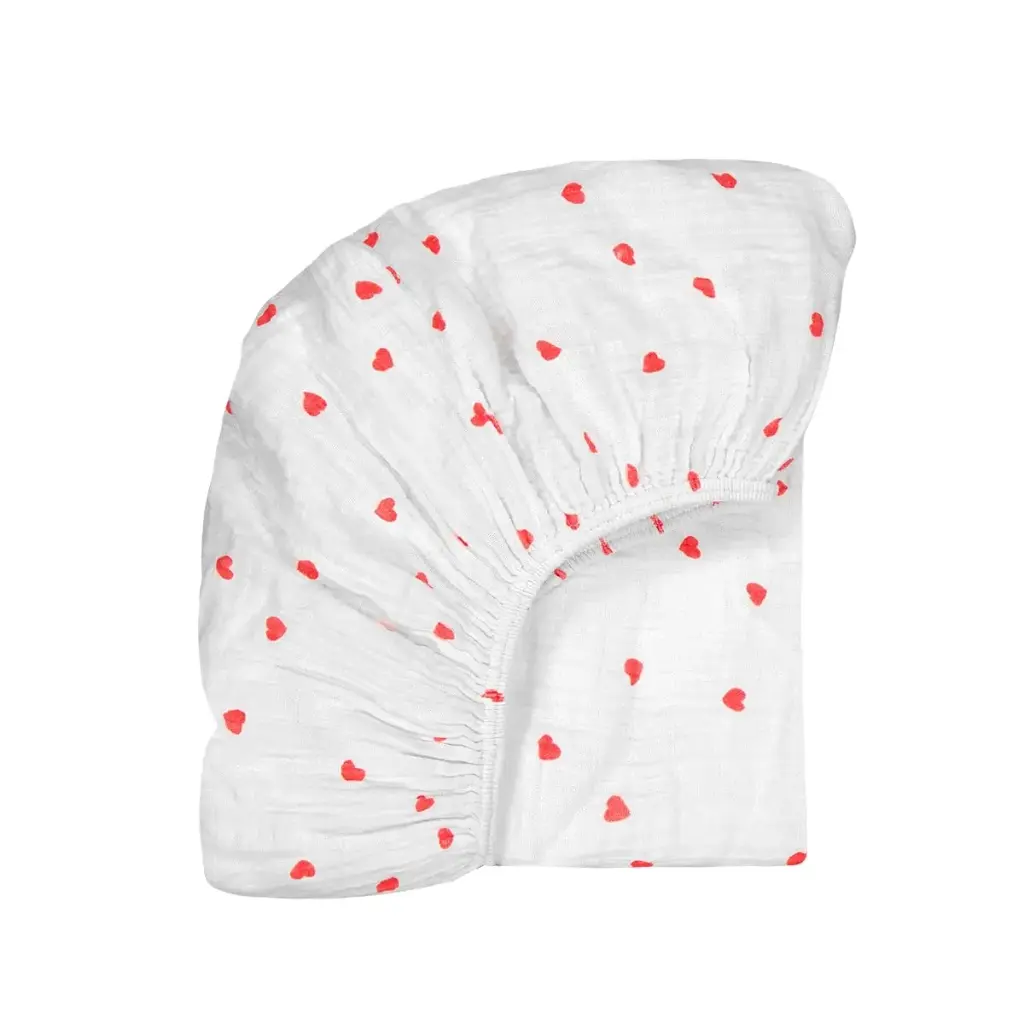 Drap housse Olivia cœur  – Rose in April