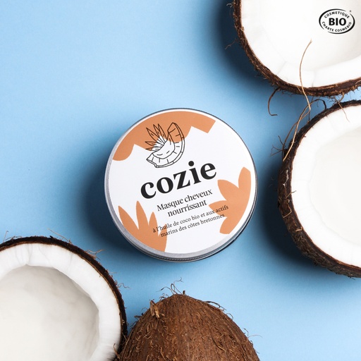 Cozie - Masque cheveux nourrissant à l’huile de coco bio et à l’actif marin breton – 200 ml