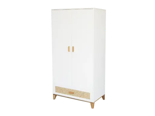 [NAM71201] Armoire bébé - Nami Tressage Rotin Neige - Théo bébé