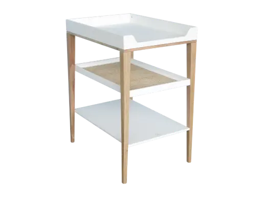 [NAM23001] Table à langer bébé - Nami Tressage Rotin Neige - Théo bébé 
