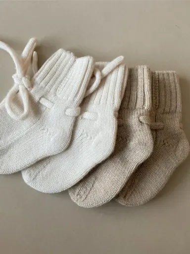 Chaussons en laine mérinos - Petite Noé