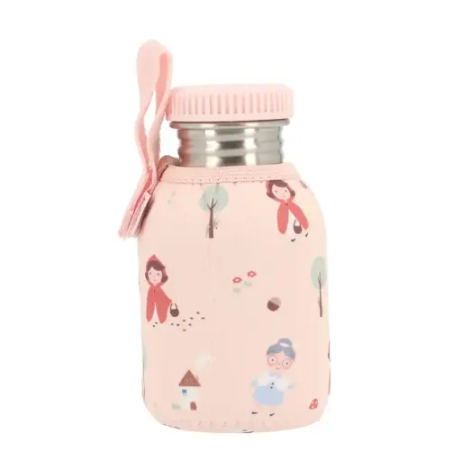 Gourde en acier inoxydable avec housse 350 ml rose / bleue – Tutete