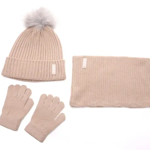 Ensemble d’hiver rose / marron / navy – Tutete