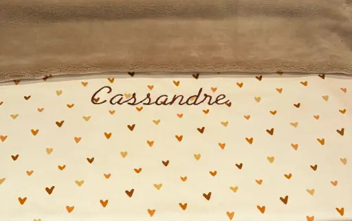 Couverture bébé 80x120 - Tissu Coton Divers Motifs - personnalisés avec Broderie. 